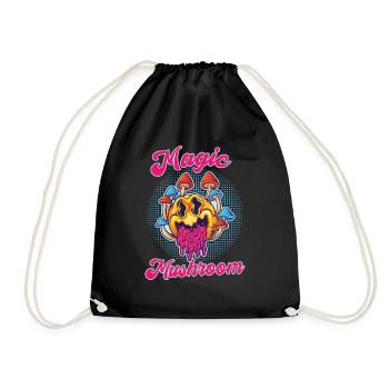 Magic Mushroom Psychedelic Art - Drawstring Bag - black - Front