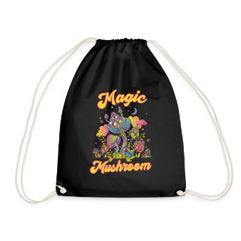Magic Mushroom Psychedelic Art - Drawstring Bag - black - Front