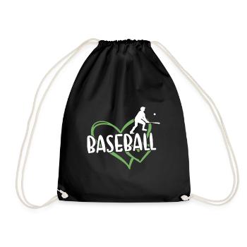 Sport Heart Baseball - Drawstring Bag - black - Front
