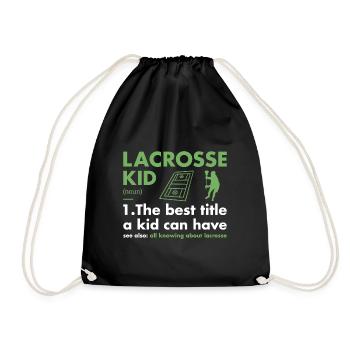 Sport Kid Definition Lacrosse - Drawstring Bag - black - Front