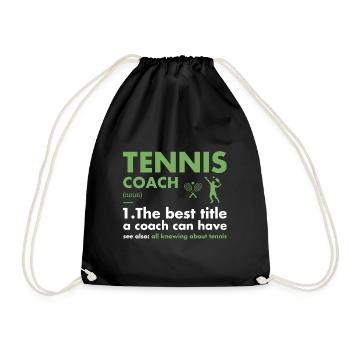 Sport Coach Definition Tennis - Turnbeutel - Schwarz - Vorne