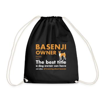 Dog Basenji Owner Definition - Turnbeutel - Schwarz - Vorne
