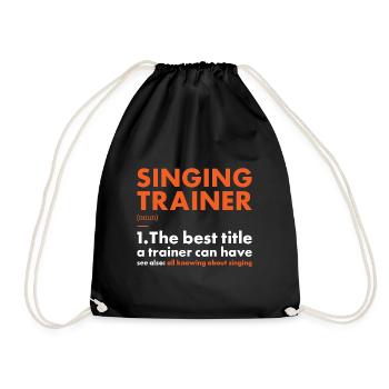Singer Trainer Definition Singing - Turnbeutel - Schwarz - Vorne