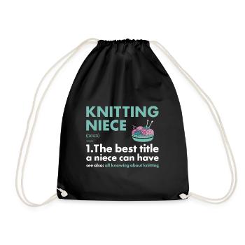 Tricoteuse Nièce Définition Tricot - Sac de sport léger - noir - Devant