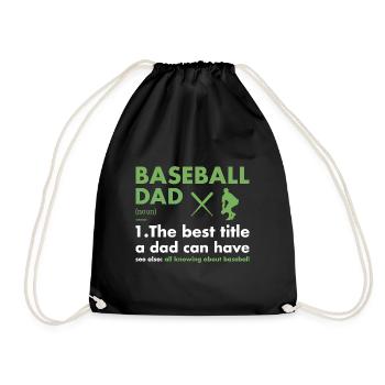 Sport Dad Definition Baseball - Turnbeutel - Schwarz - Vorne