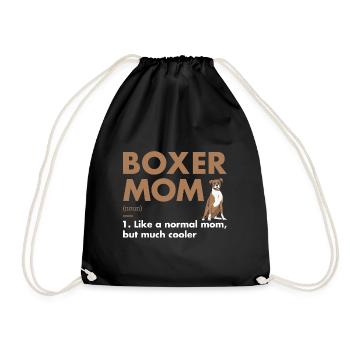 Boxer Mom Definition - Drawstring Bag - black - Front