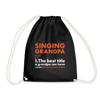Singer Grandpa Definition Singing - Turnbeutel - Schwarz - Vorne