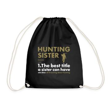 Hunter Sister Definition Hunting - Drawstring Bag - black - Front