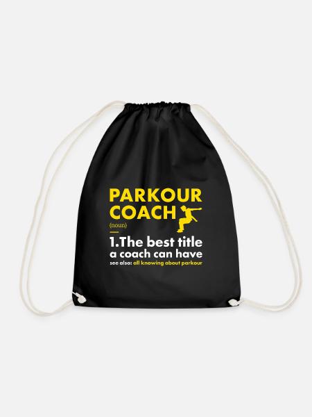 Traceur Coach Definition Parkour - Turnbeutel - Schwarz