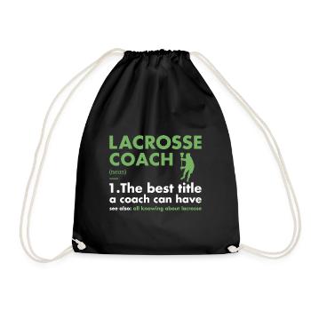 Sport Coach Definition Lacrosse - Turnbeutel - Schwarz - Vorne