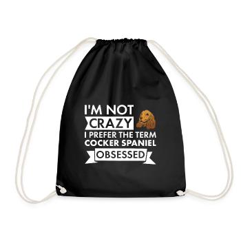 Chien pas fou Je préfère le terme Corgi Obsédé - Sac de sport léger - noir - Devant
