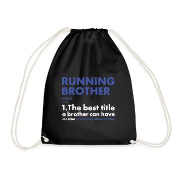 Sport Brother Running - Drawstring Bag - black - Front