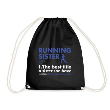 Sport Sister Running - Drawstring Bag - black - Front