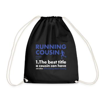 Sport Cousin Running - Drawstring Bag - black - Front