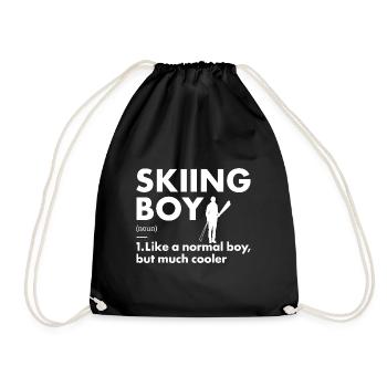 Sport Boy Skiing - Turnbeutel - Schwarz - Vorne