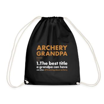 Sport Grandpa Archery - Drawstring Bag - black - Front