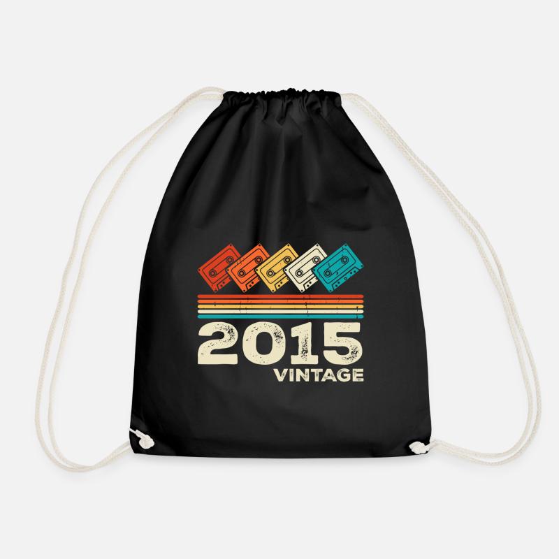 Legendär seit 2015 Vintage Retro Jubiläum - Turnbeutel - Schwarz