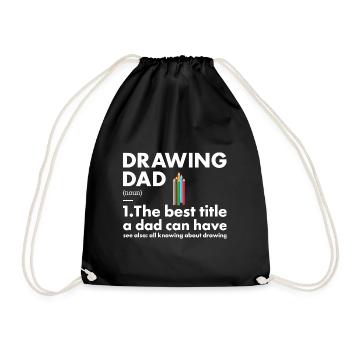 Drawer Dad Definition Drawing - Turnbeutel - Schwarz - Vorne