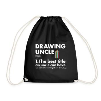 Dessin de définition de l’oncle de tiroir - Sac de sport léger - noir - Devant