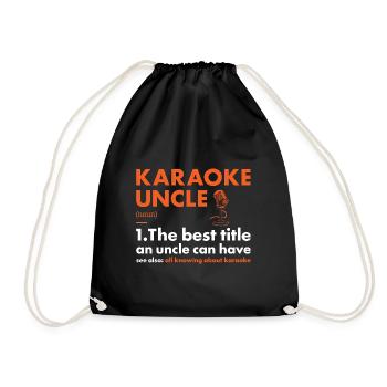 Singer Uncle Definition Karaoke - Turnbeutel - Schwarz - Vorne