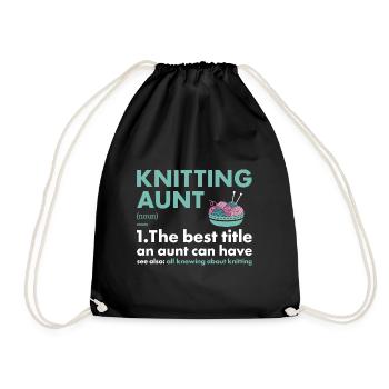 Tricoteuse Tante Définition Tricot - Sac de sport léger - noir - Devant