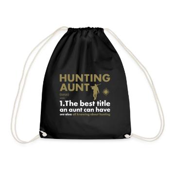 Hunter Aunt Definition Hunting - Drawstring Bag - black - Front