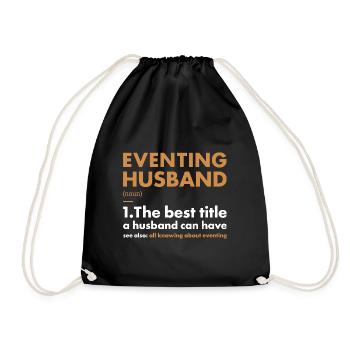 Rider Husband Definition Eventing - Drawstring Bag - black - Front