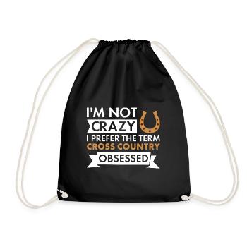 Rider I'm Not Crazy Cross Country - Drawstring Bag - black - Front