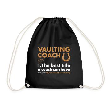 Vaulter Coach Definition Vaulting - Turnbeutel - Schwarz - Vorne