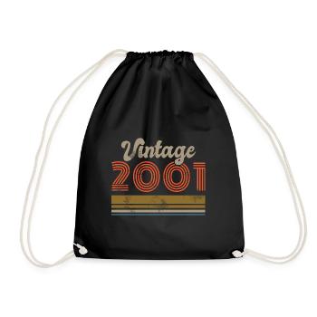 Geburtstag Vintage 2001 Limited Edition - 2001 - Turnbeutel - Schwarz - Vorne