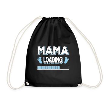 Maman Chargement Maman Mères Maman Maman Fête des mères - Sac de sport léger - noir - Devant