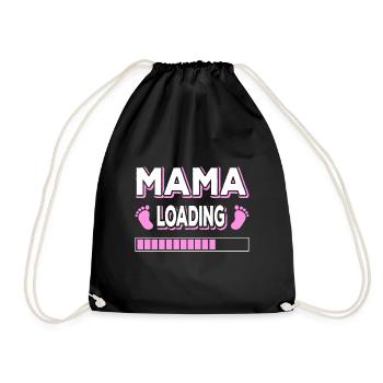 Maman Chargement Maman Mères Maman Maman Fête des mères - Sac de sport léger - noir - Devant