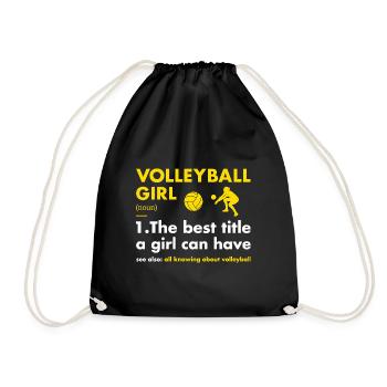 Sport Girl Definition Volleyball - Turnbeutel - Schwarz - Vorne