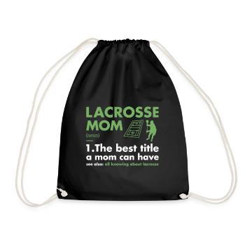 Sport Mom Definition Lacrosse - Turnbeutel - Schwarz - Vorne
