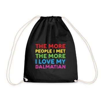 Les gens que j’ai rencontrés J’aime Dalmatien - Sac de sport léger - noir - Devant