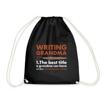 Writer Grandma Definition Writing - Drawstring Bag - black - Front