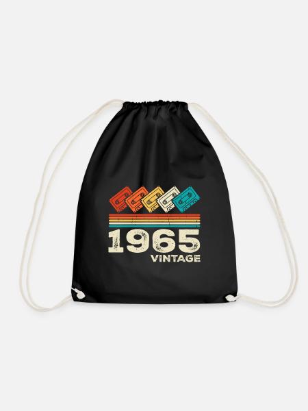 Legendär seit 1965 Vintage Retro Jubiläum - Turnbeutel - Schwarz