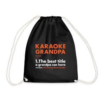 Singer Grandpa Definition Karaoke - Turnbeutel - Schwarz - Vorne