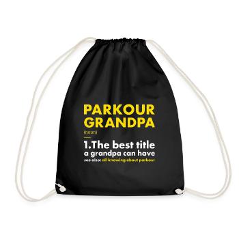 Traceur Grandpa Définition Parkour - Sac de sport léger - noir - Devant