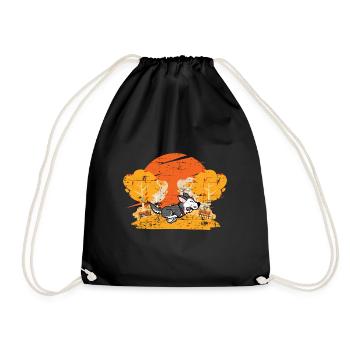 husky - Drawstring Bag - black - Front