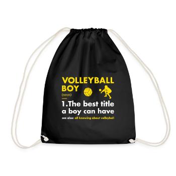 Sport Boy Definition Volleyball - Drawstring Bag - black - Front