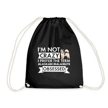 I Prefer Term Alaskan Malamute Obsessed - Turnbeutel - Schwarz - Vorne