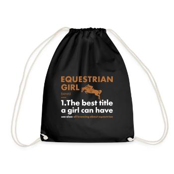 Sport Girl Définition Équestre - Sac de sport léger - noir - Devant