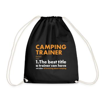Camper Trainer Definition Camping - Drawstring Bag - black - Front
