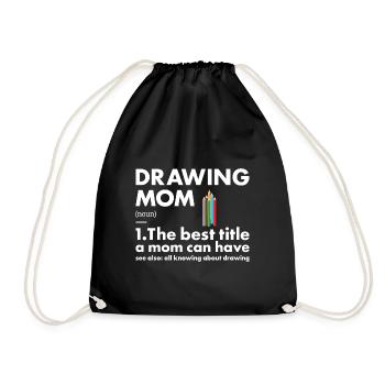 Tiroir maman définition dessin - Sac de sport léger - noir - Devant