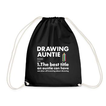 Drawer Auntie Definition Drawing - Turnbeutel - Schwarz - Vorne