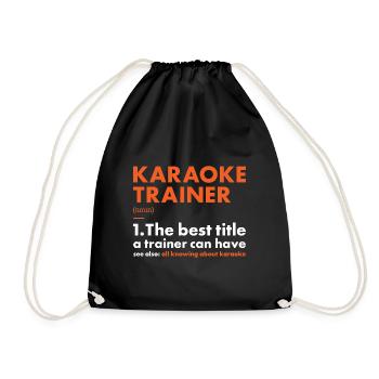 Singer Trainer Definition Karaoke - Turnbeutel - Schwarz - Vorne