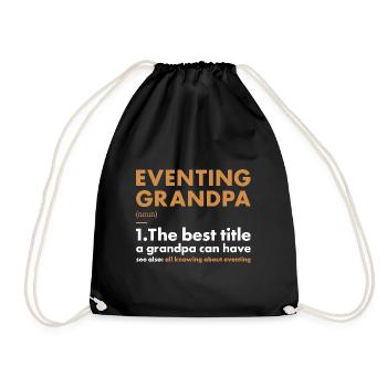 Rider Grandpa Definition Eventing - Drawstring Bag - black - Front