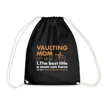 Vaulter Mom Definition Vaulting - Turnbeutel - Schwarz - Vorne