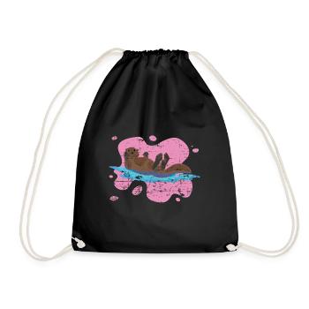 Les amoureux de loutres cadeau de loutre de loutre géante otter - Sac de sport léger - noir - Devant